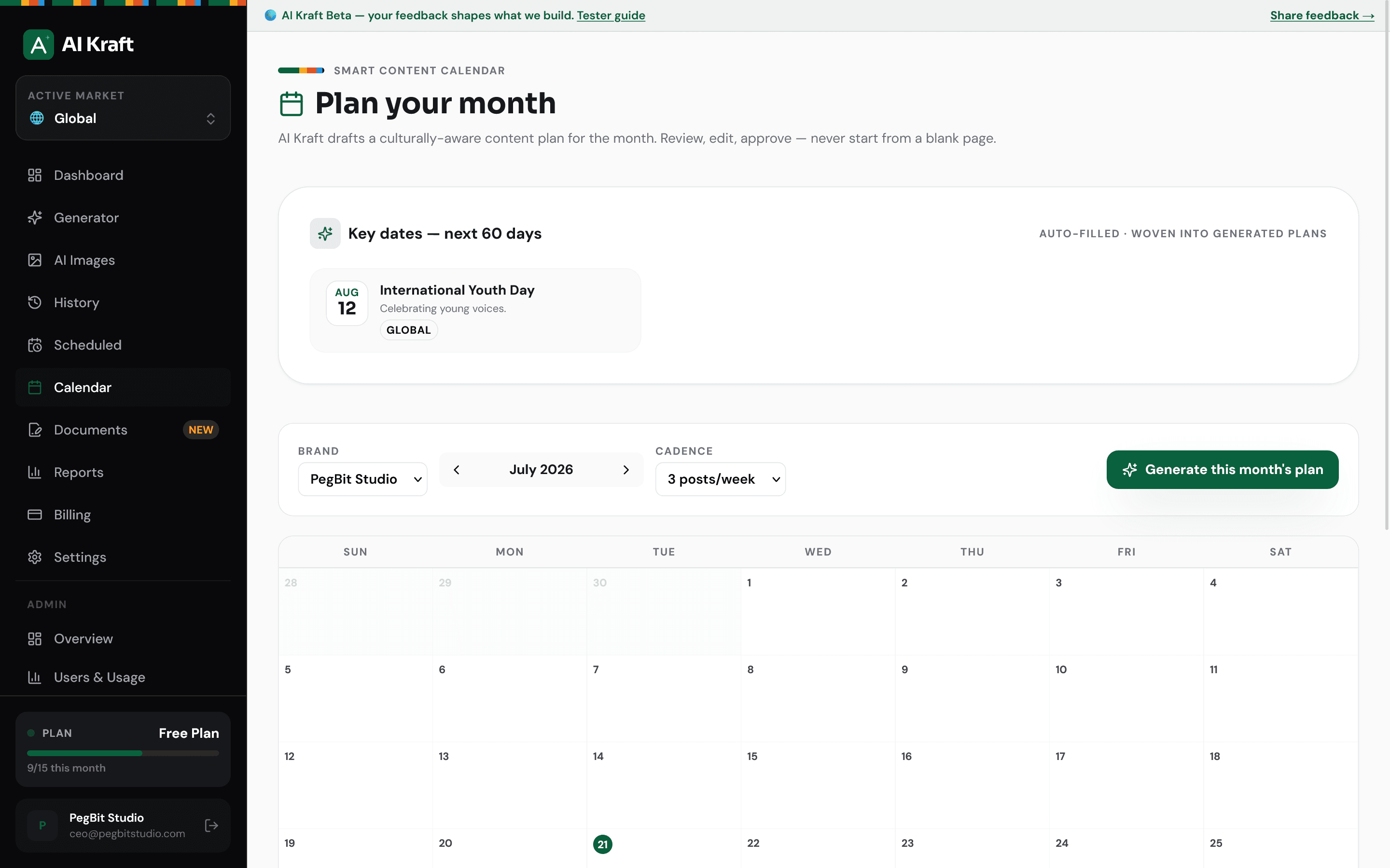 AI Kraft — social publishing and brand-voice tooling