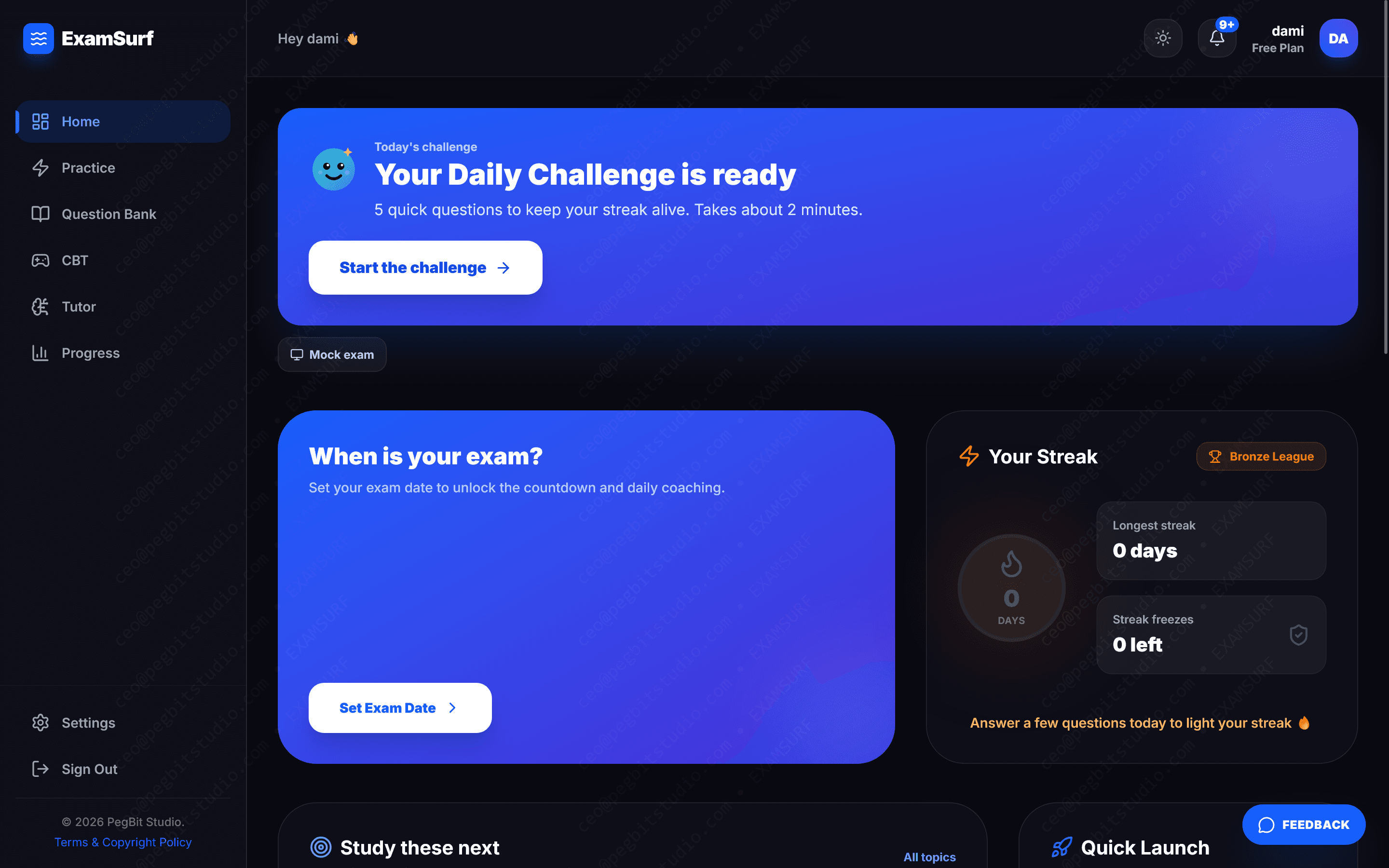 ExamSurf — pixel-accurate CBT exam simulator